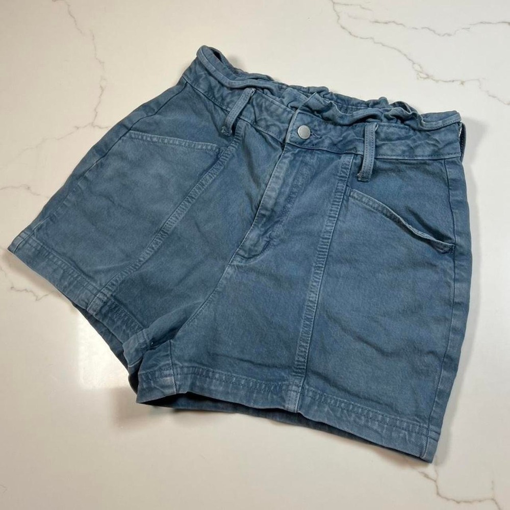 Universal Thread Paperbag Waist Shorts Womens 6/28 Blue Utility High Rise